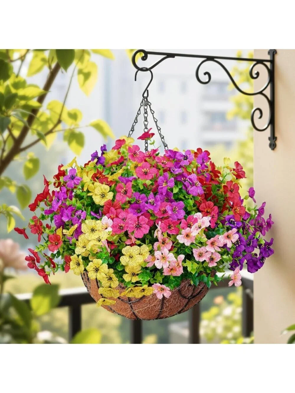 12 Bundles UV Resistant Faux Flowers - Realistic Silk Daisy Plants for Home
